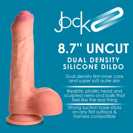 8.7 Inch Dual Density Uncut Dildo with Balls - Image 2