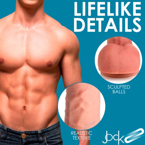 8.7 Inch Dual Density Uncut Dildo with Balls - Image 6