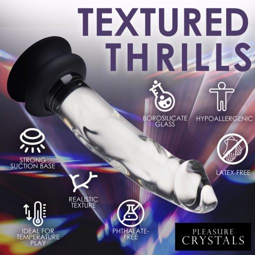 Glass Dildo with Silicone Base - 7.6 Inch - Image 5