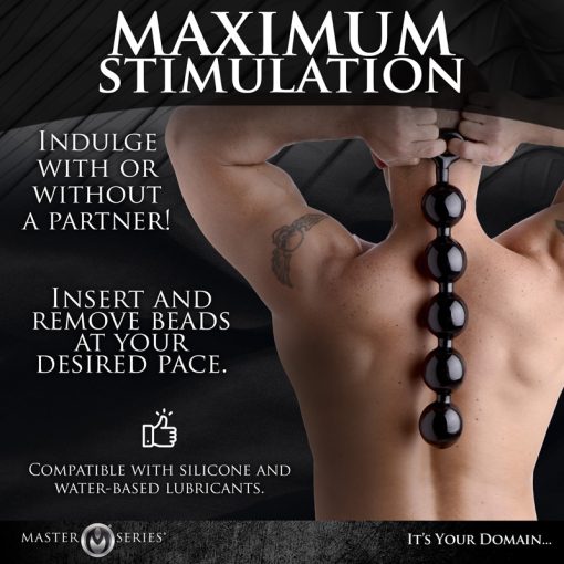 Black Baller Anal Beads - Image 7