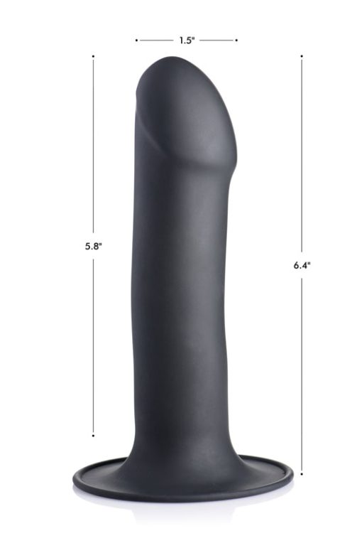 Squeezable Phallic Dildo - Black - Image 3