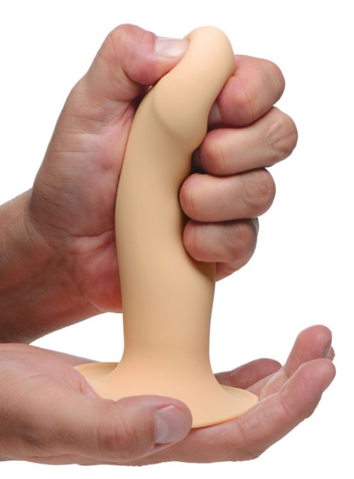 Squeezable Phallic Dildo - Beige - Image 7