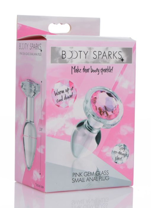 Pink Gem Glass Anal Plug - Small - Image 5