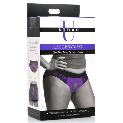 Lace Envy Crotchless Panty Harness - 3XL - Image 6