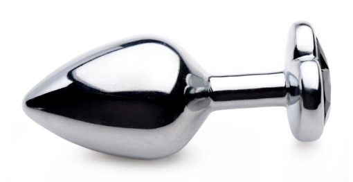 Black Heart Gem Anal Plug - Medium - Image 6