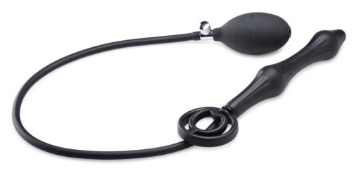 Devils Rattle Inflatable Silicone Anal Plug with Cock and Ball Ring - Image 6