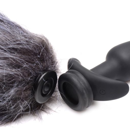 Vibrating Silicone Anal Plug with 3 Interchangeable Tails - Image 15