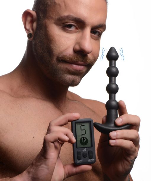 25X Vibrating Silicone Anal Beads with Remote Control - Image 2