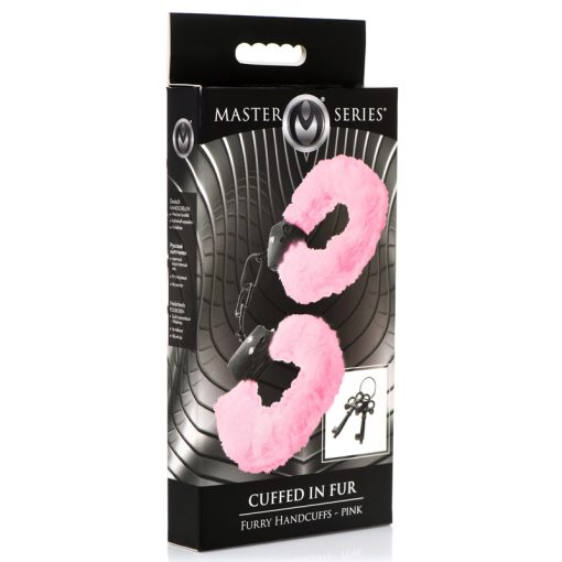 Cuffed in Fur Furry Handcuffs - Pink - Image 7