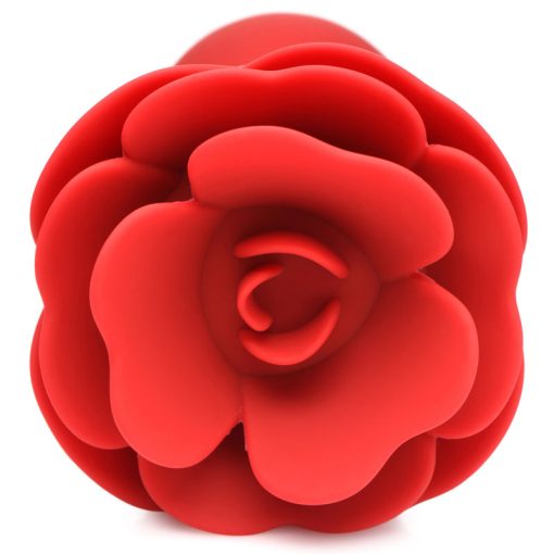 28X Silicone Vibrating Rose Anal Plug with Remote - Large - Image 7