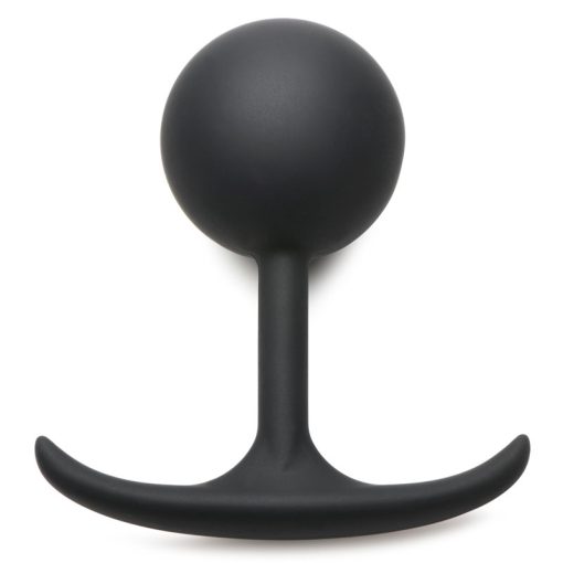 Premium Silicone Round Weighted Anal Plug - XL - Image 3