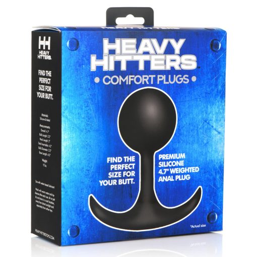 Premium Silicone Round Weighted Anal Plug - XL - Image 5