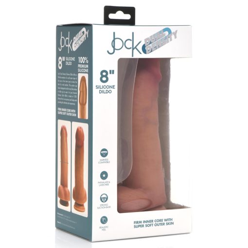 Ultra Realistic Dual Density Silicone Dildo with Balls - 8 Inch - Image 7