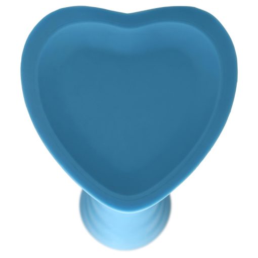 Ribbed Silicone Blue Dildo - Image 5