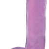 7 Inch Slim Stick with Balls Grape Ice Dildo