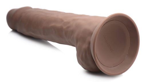 Silexpan Dark Hypoallergenic Silicone Dildo with Balls - 10 Inch - Image 3