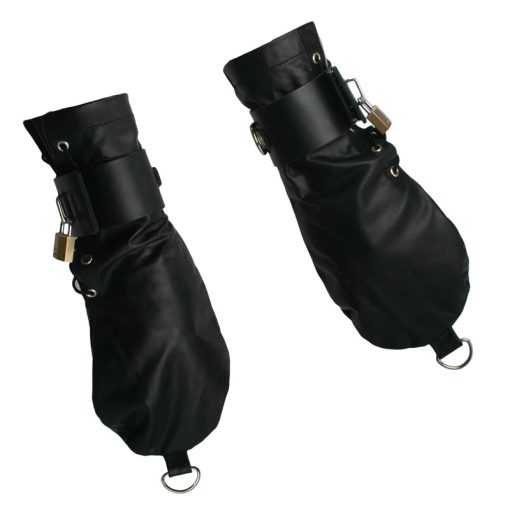 Strict Leather Bondage Mittens - Image 3