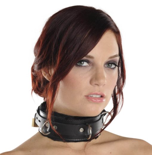Strict Leather Premium Fur Lined Locking Collar- SM - Image 2