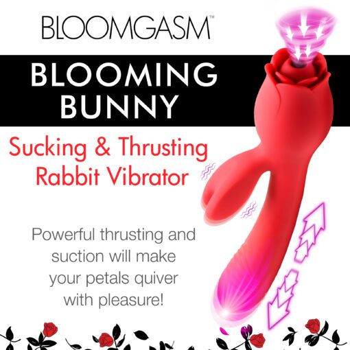 Blooming Bunny Sucking and Thrusting Silicone Rabbit Vibrator - Image 2