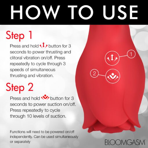 Blooming Bunny Sucking and Thrusting Silicone Rabbit Vibrator - Image 6