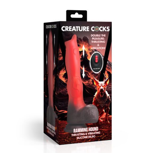 Ramming Hound Thrusting & Vibrating Silicone Dildo - Image 9