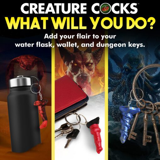 Hell-Hound, Lord Kraken, & King Cobra Silicone Keychain Set - Image 3