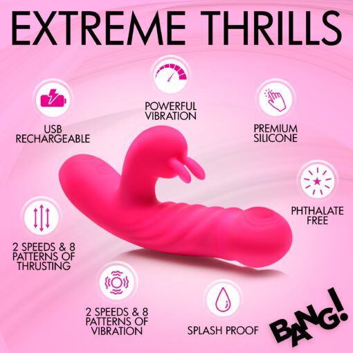 Thrusting and Vibrating Silicone Rabbit Vibrator - Image 5