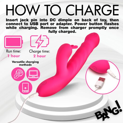 Thrusting and Vibrating Silicone Rabbit Vibrator - Image 6