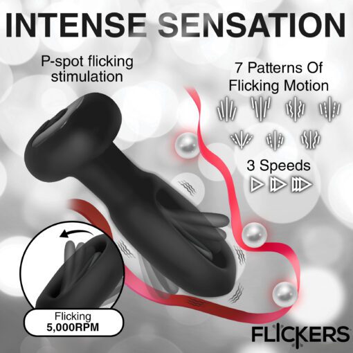 Bum Flick Vibrating and Flicking Silicone Butt Plug with Remote - Image 5