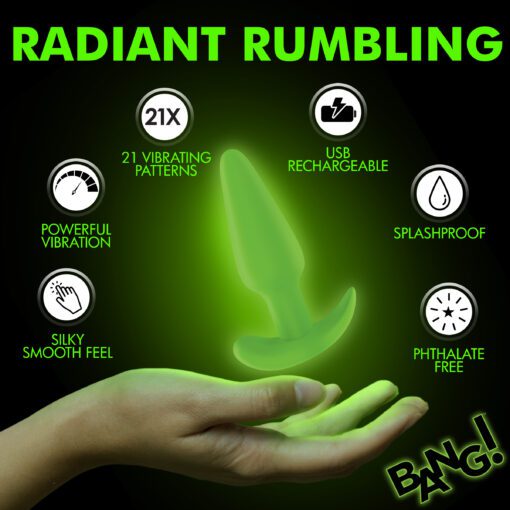 Glow-in-the-Dark Silicone Butt Plug - Image 5