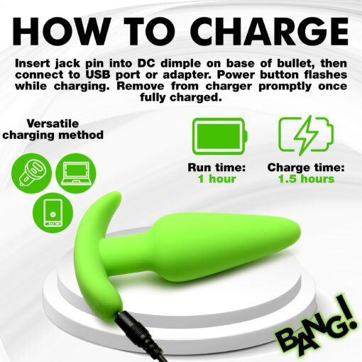 Glow-in-the-Dark Silicone Butt Plug - Image 8