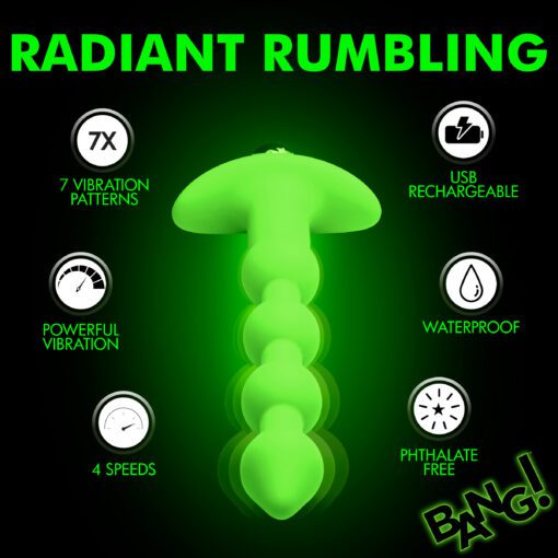 Glow-in-the-Dark Silicone Anal Beads - Image 5