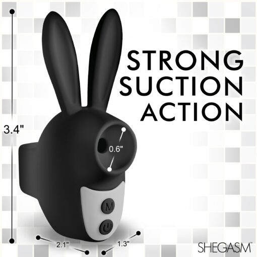 Sucky Bunny Clit Stimulator - Black - Image 4