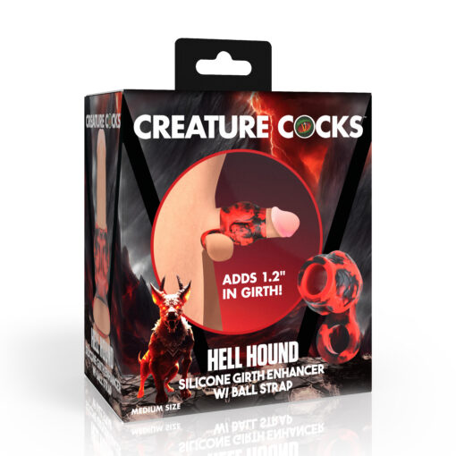 Hell Hound Silicone Girth Enhancer with Ball Strap - Medium - Image 6