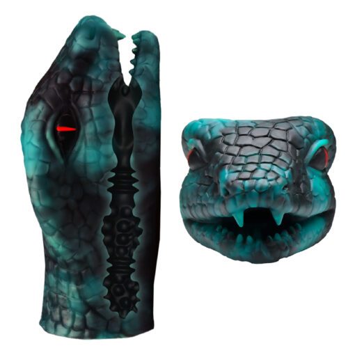 Serpentine Stroker Silicone Masturbator - Green - Image 4