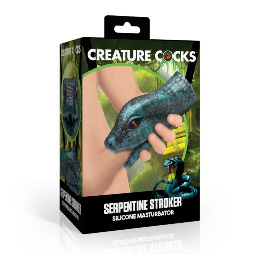 Serpentine Stroker Silicone Masturbator - Green - Image 5