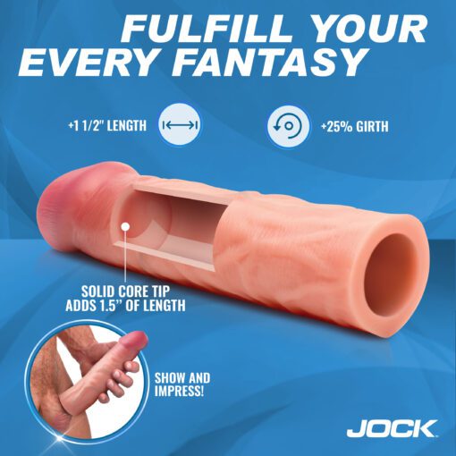 Enhancers 1.5" Silicone Penis Extension Sleeve - Light - Image 3