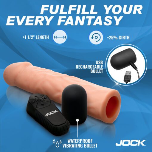 Enhancers Vibrating Penis Extension w/ Remote - Medium - Image 3
