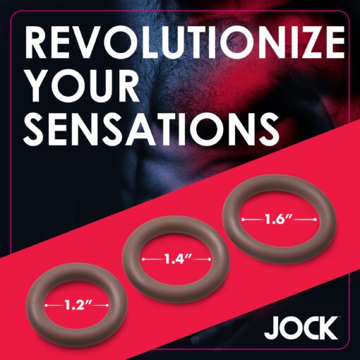 Discreet Silicone Cock Ring Set - Dark - Image 5