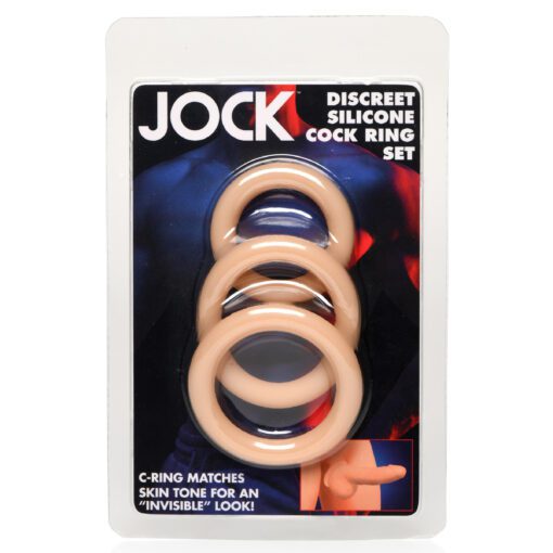 Discreet Silicone Cock Ring Set - Light - Image 7
