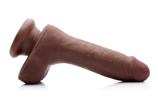 7 Inch Ultra Real Dual Layer Suction Cup Dildo- Dark Skin Tone - Image 2