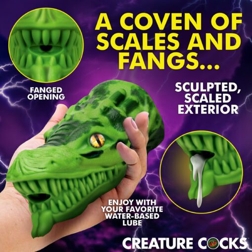 Dragon Tamer Silicone Stroker - Green - Image 3