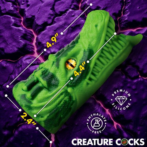 Dragon Tamer Silicone Stroker - Green - Image 4