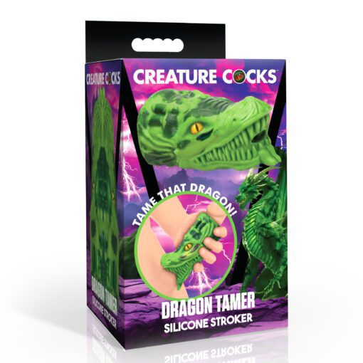 Dragon Tamer Silicone Stroker - Green - Image 6