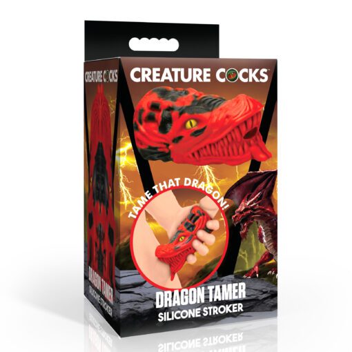 Dragon Tamer Silicone Stroker - Red - Image 6