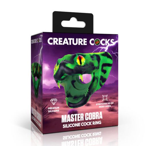 Master Cobra Silicone Cock Ring - Green - Image 5