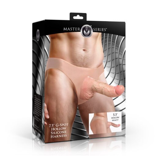 7.5" G-Spot Hollow Silicone Strap-On - Image 6