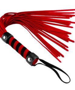 Short Vegan Leather Flogger - Red