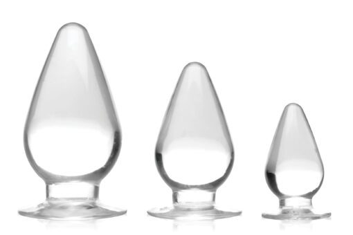 Triple Cones 3 Piece Anal Plug Set - Clear - Image 3