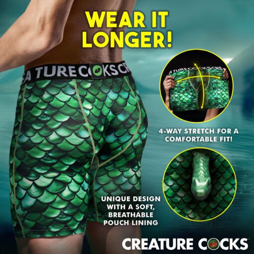 Creature Wear Cockness Monster Lake Creature Boxer Shorts - Large - Image 4